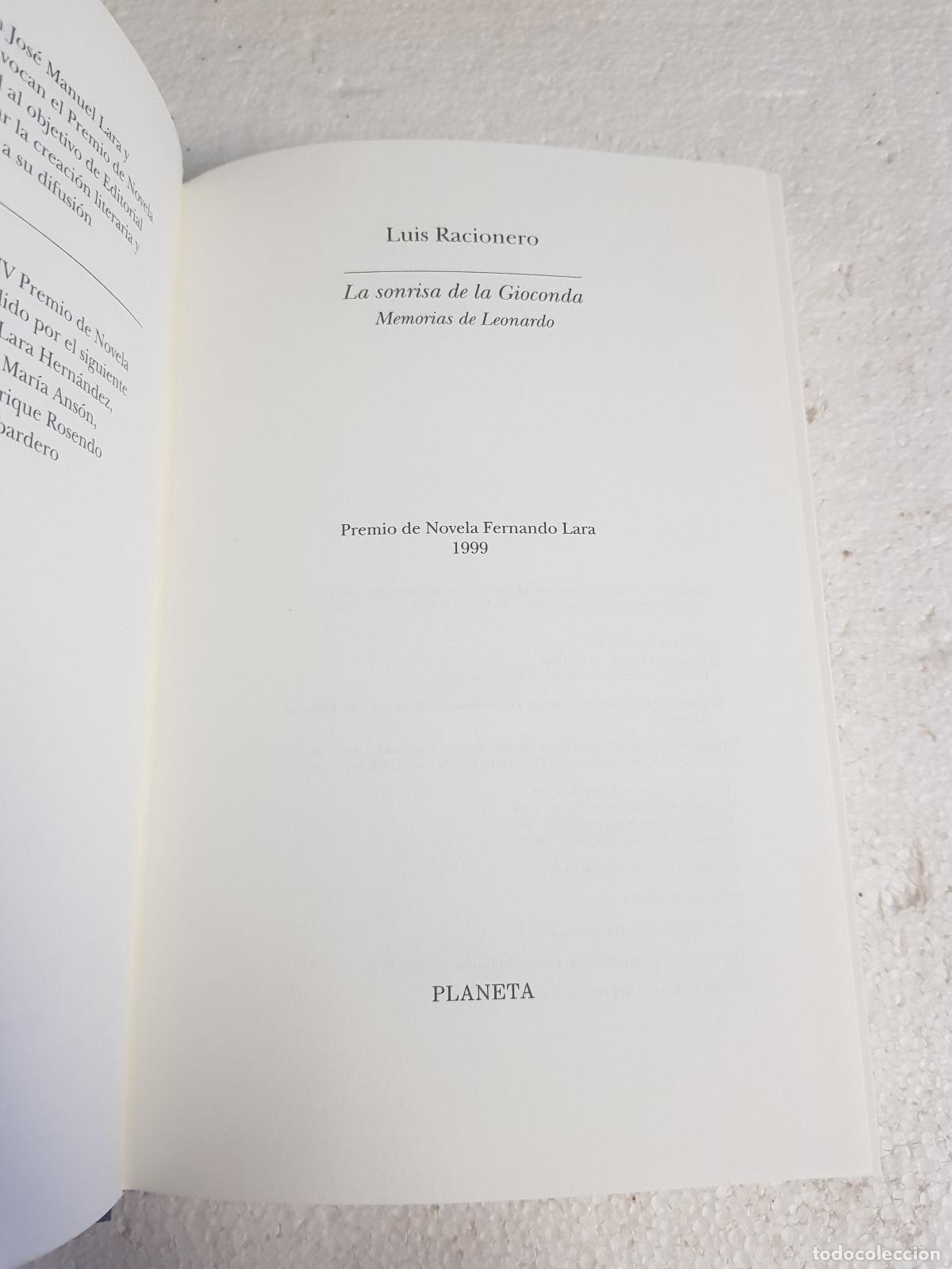 Libros: La sonrisa de la gioconda - Luis Racionero - Foto 5