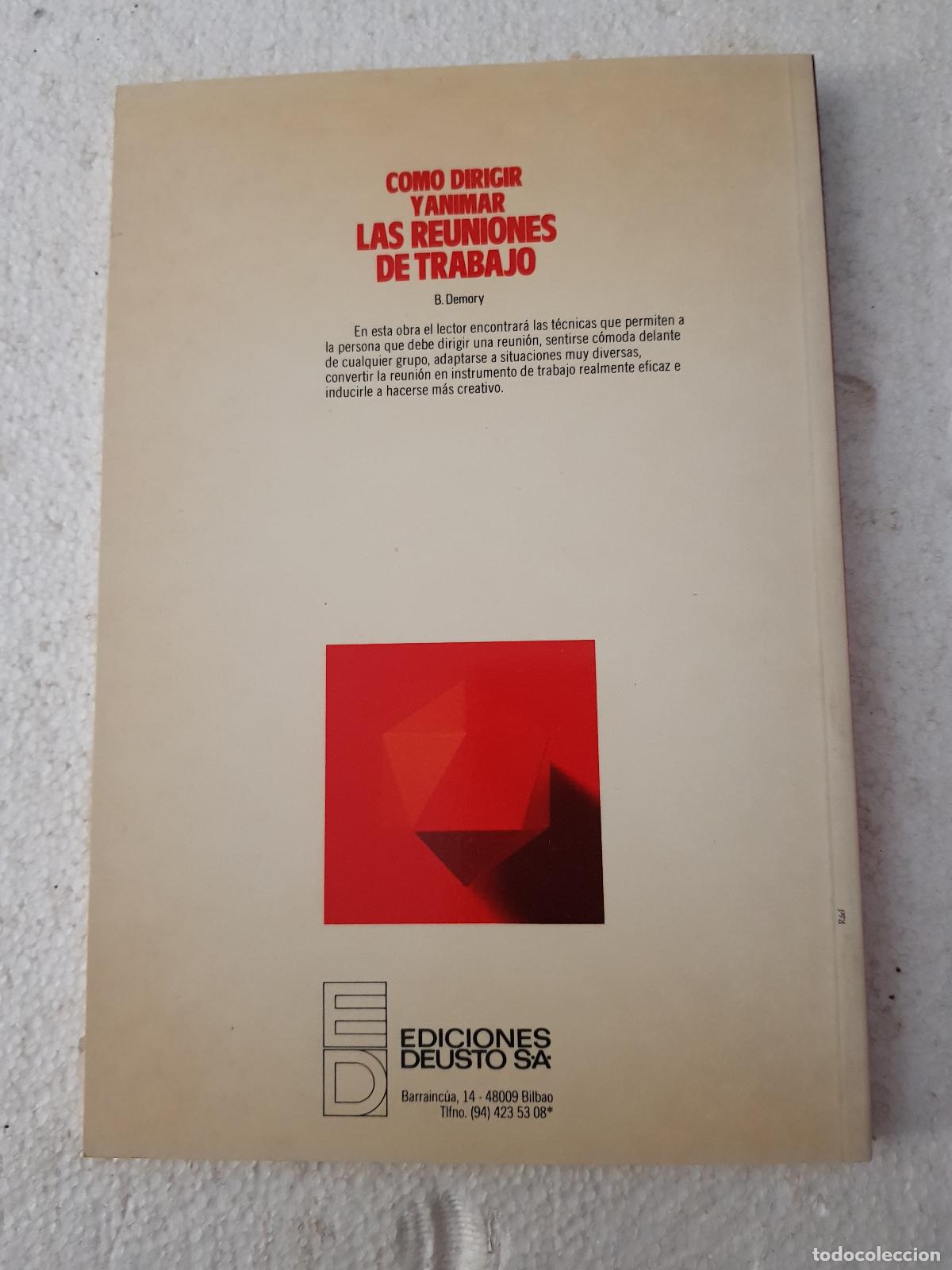 Libros: Como dirigir y animar las reuniones de trabajo - B. Demory - Foto 3