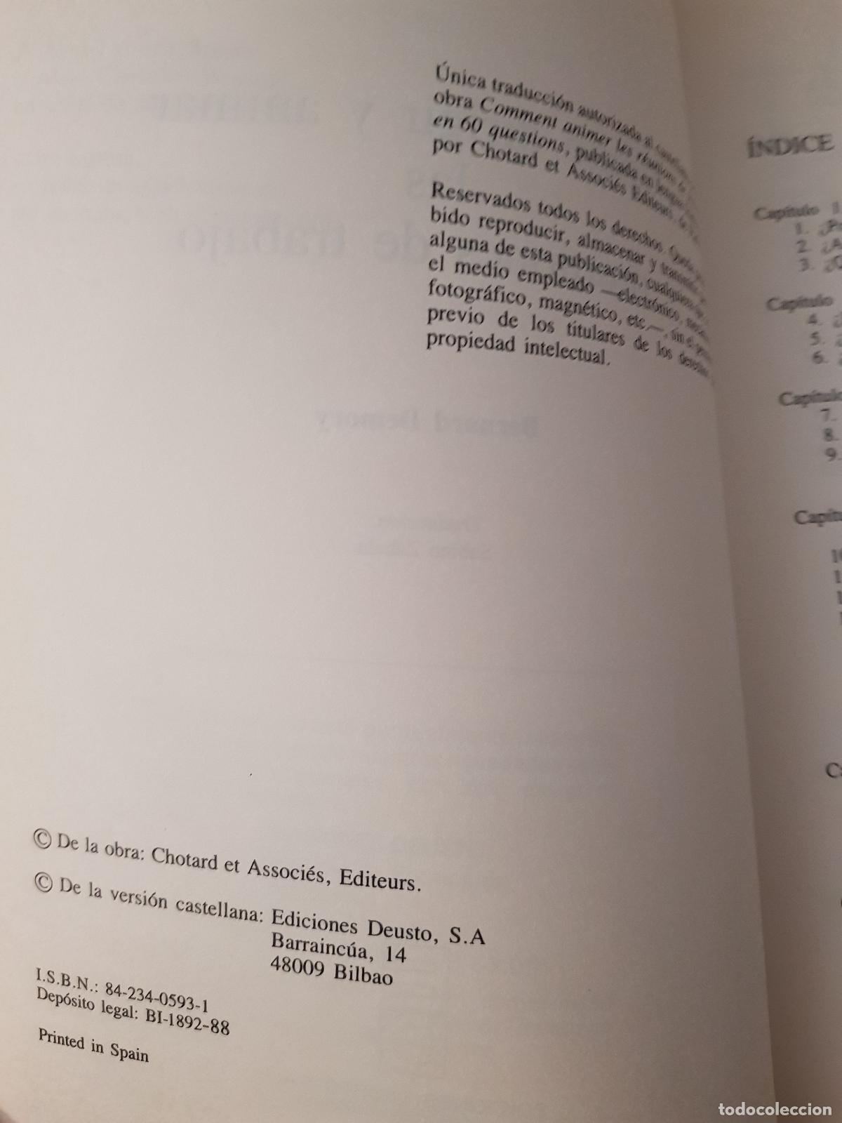 Libros: Como dirigir y animar las reuniones de trabajo - B. Demory - Foto 4