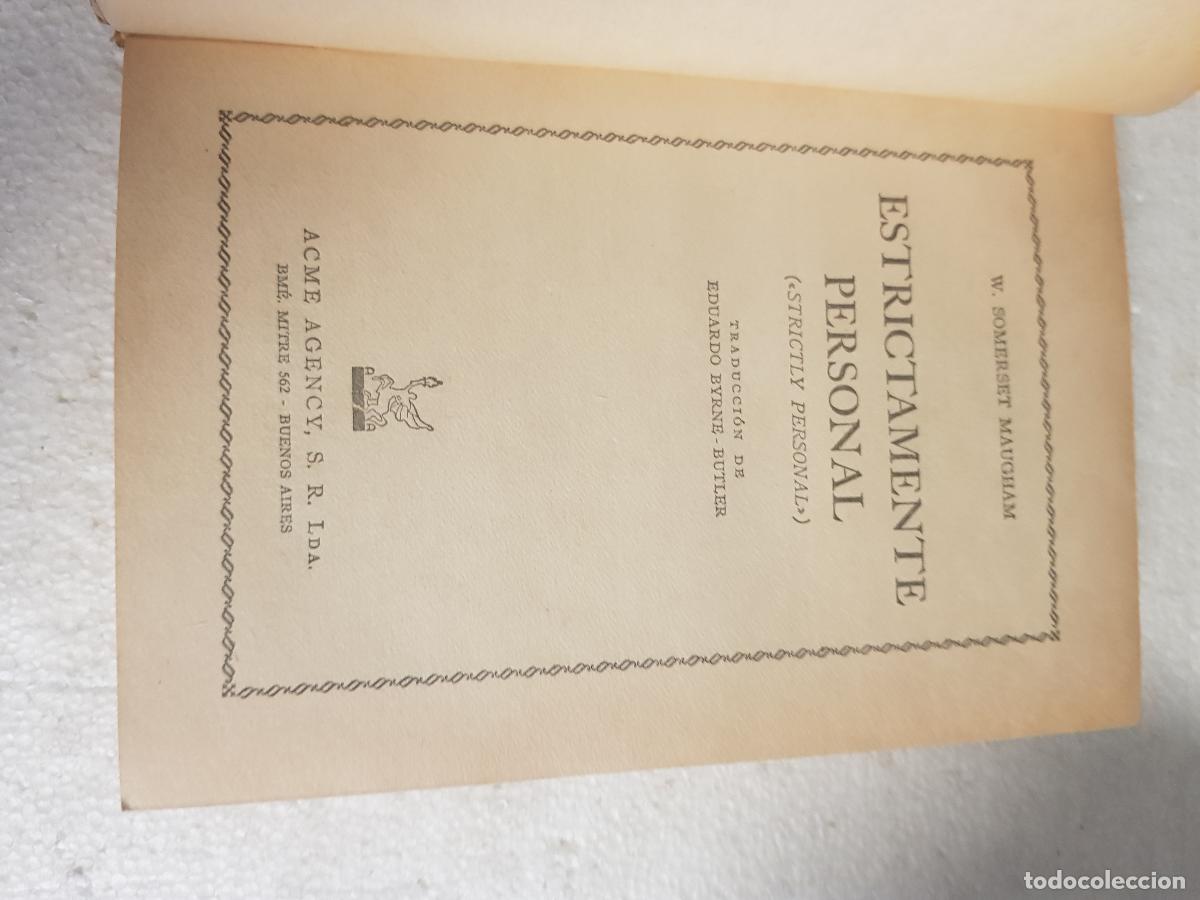 Libros: Estrictamente personal - W. Somerset Maugham - Foto 5