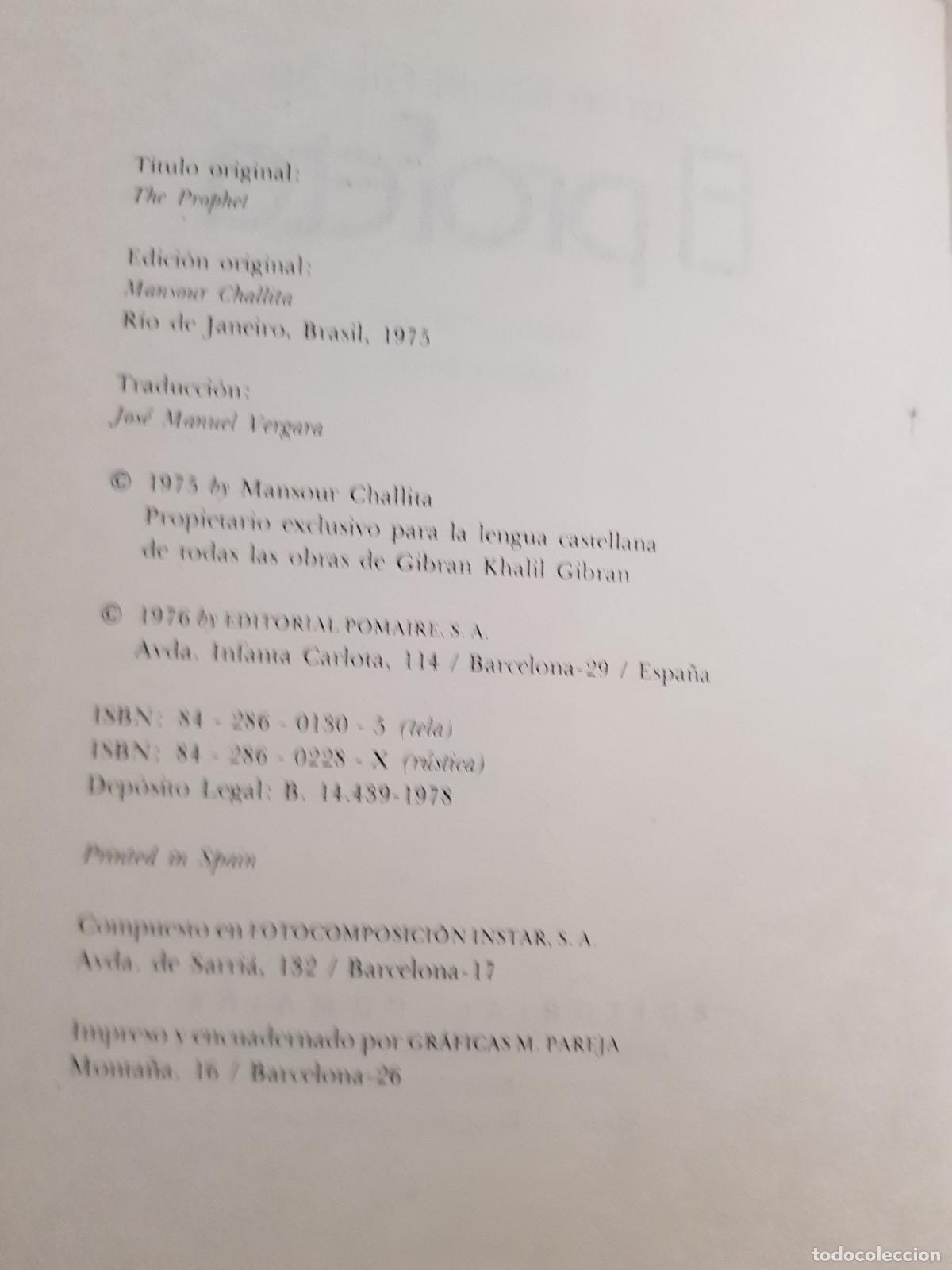 Libros: El profeta - Gibran Khalil Gibran - Foto 3