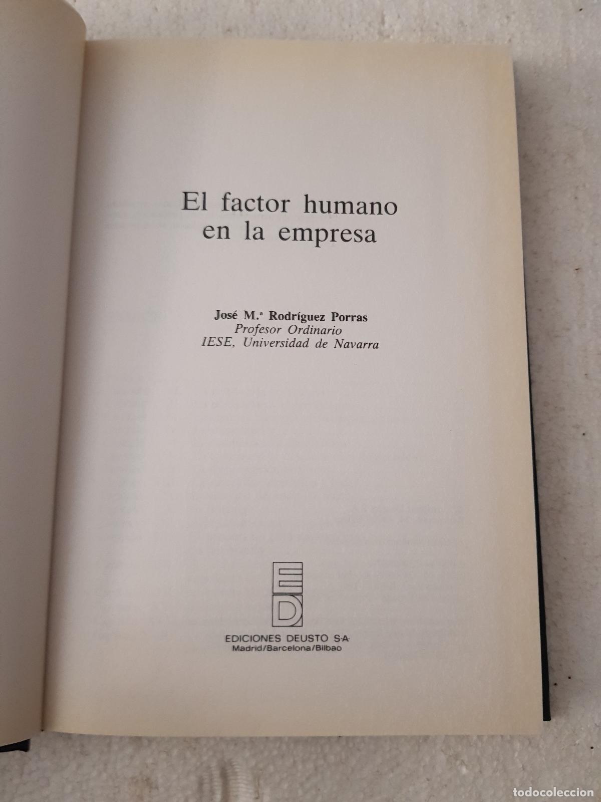 Libros: El factor humano en la empresa - J. M. Rodriguez - Foto 5