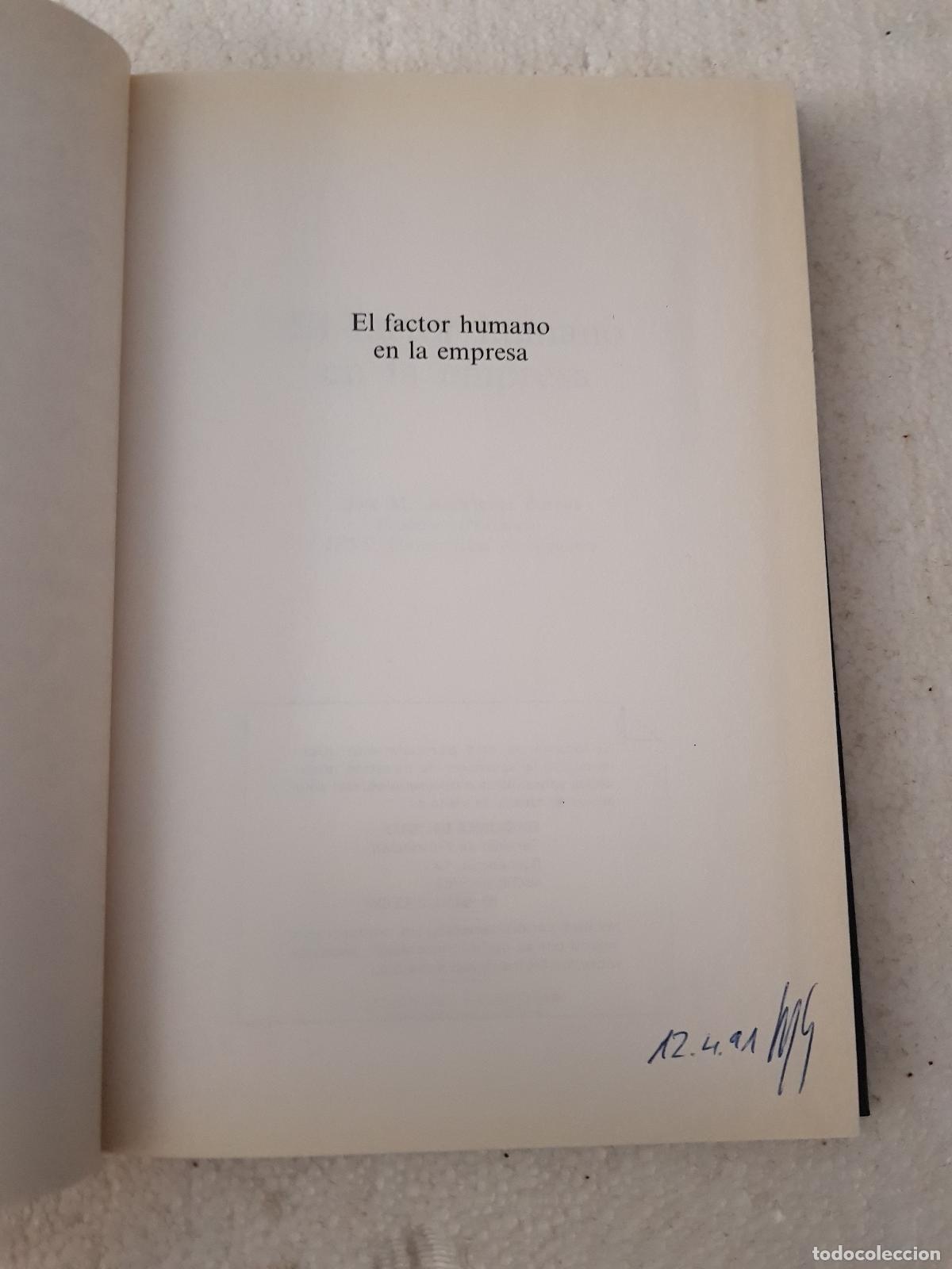 Libros: El factor humano en la empresa - J. M. Rodriguez - Foto 6