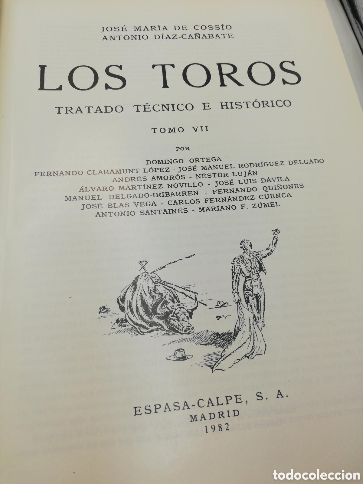 Libros: LOS TOROS: EL COSS&Iacute;O. ESPASA CALPE. TOMO 7. - Foto 5