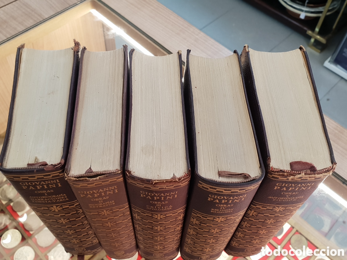 Libros: OBRAS GIOVANNI PAPINI 5 TOMOS. AGUILAR. - Foto 4