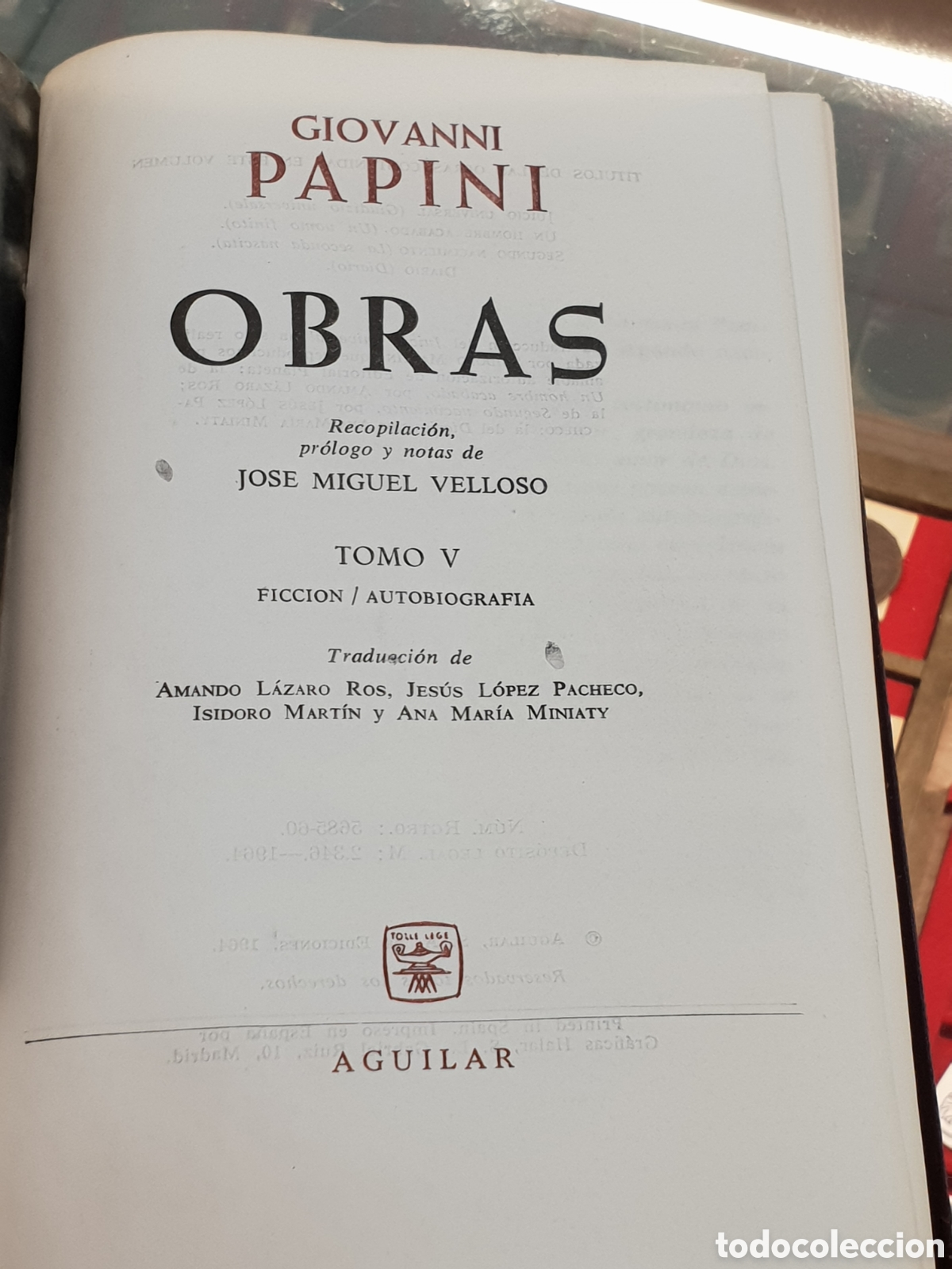 Libros: OBRAS GIOVANNI PAPINI 5 TOMOS. AGUILAR. - Foto 13