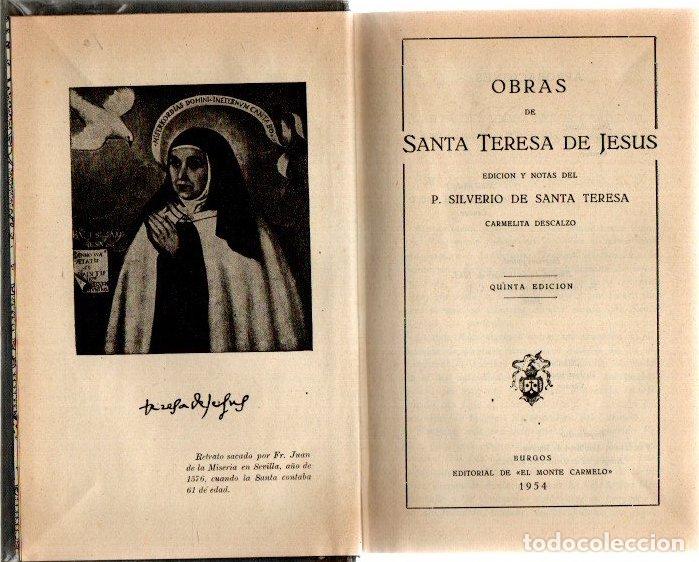 Libros: Obras de Santa Teresa de Jes&uacute;s - NO CONSTA AUTOR - Foto 1