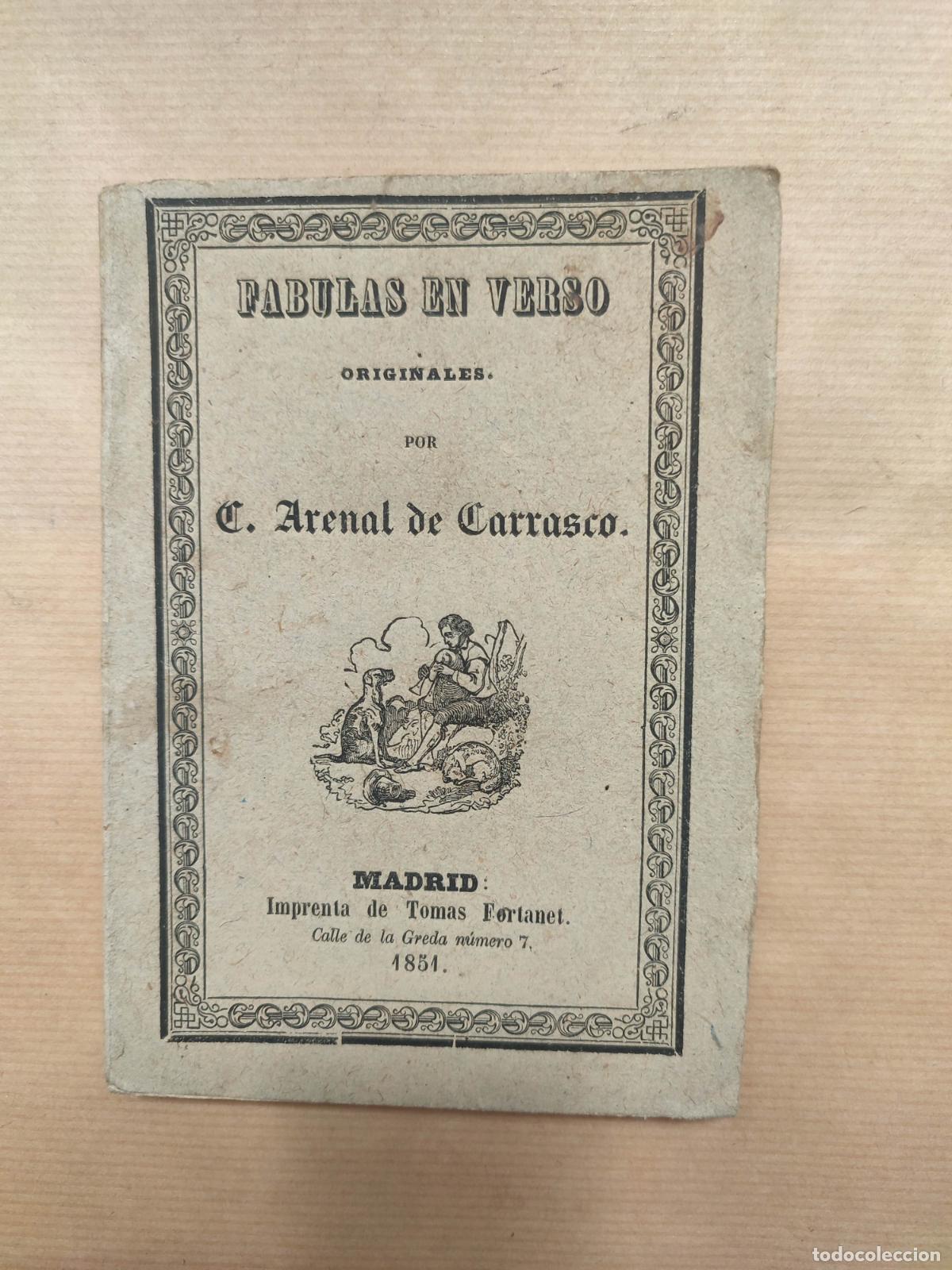 Libros: F&Aacute;BULAS EN VERSO ORIGINALES - &rdquo;Arenal de Carrasco, Concepci&oacute;n.&rdquo; - Foto 1
