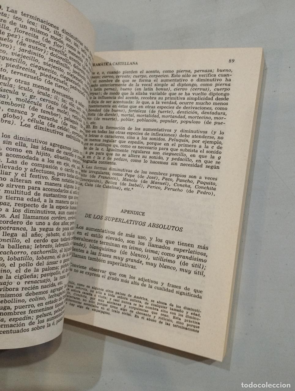 Libros: Andr&eacute;s Bello - Gram&aacute;tica de la lengua castellana - Foto 2
