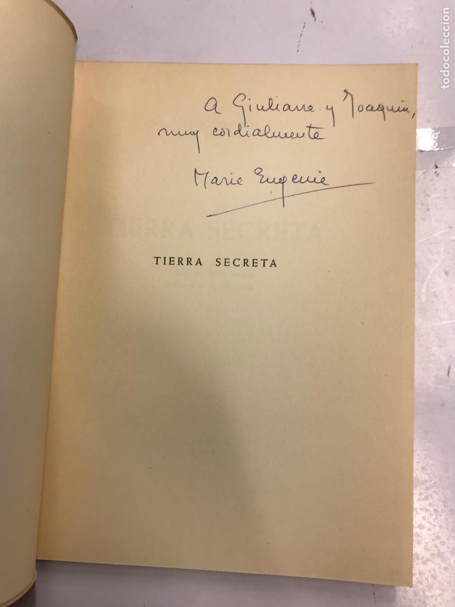 Libros: TIERRA SECRETA. (DEDICATORIA DE LA AUTORA). - MAR&Iacute;A EUGENIA RINC&Oacute;N. - Foto 2