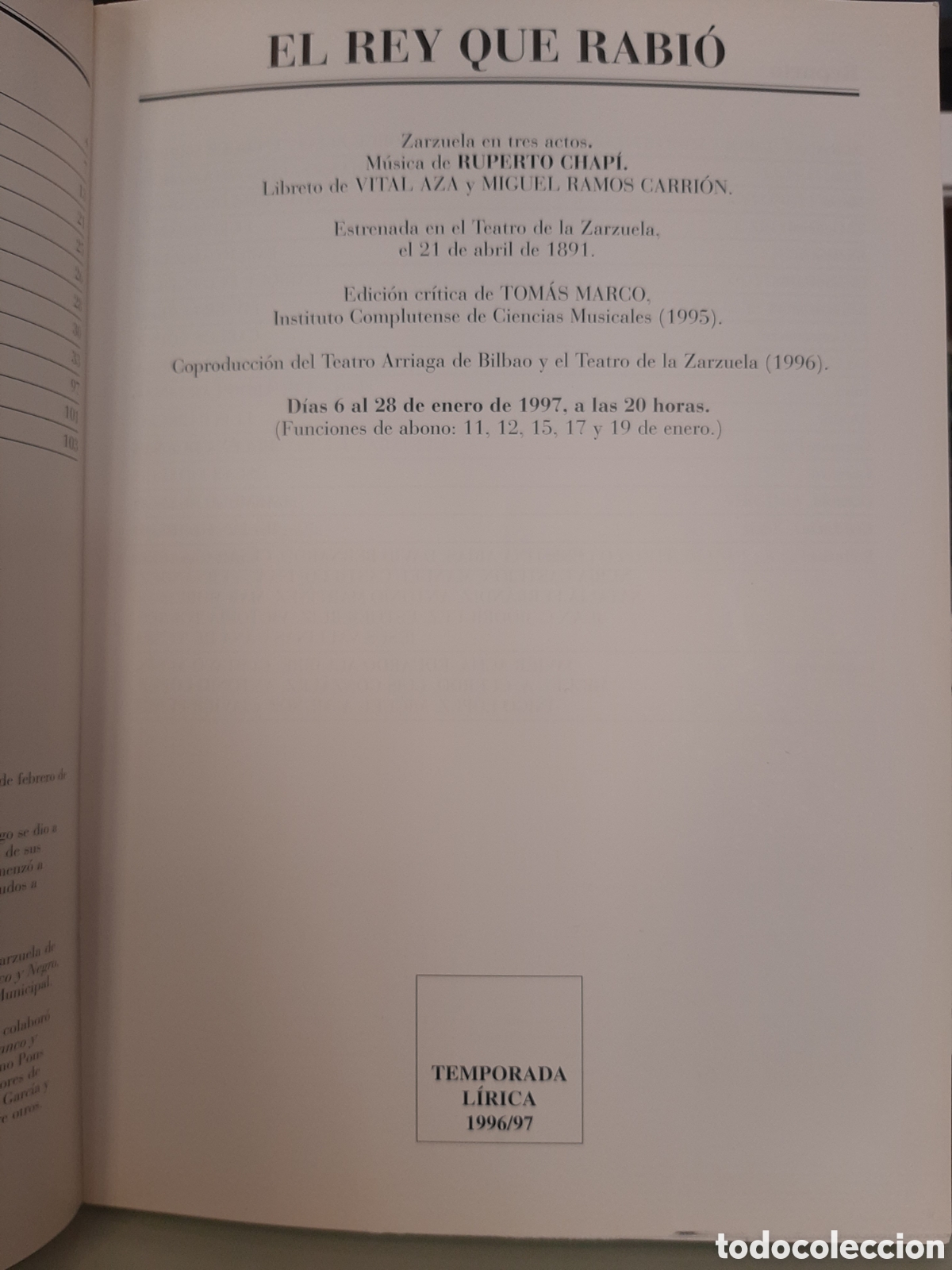 Libros: El rey que rabi&oacute;, zarzuela en 3 actos - Ruperto Chap&iacute; (Libreto) - Foto 2