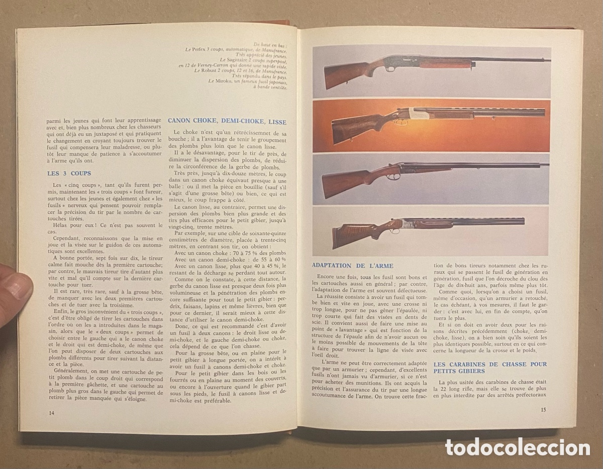Libros: GUIDE DE LA CHASSE. MARCEL ROUCAUTE. &Eacute;DITIONS DE LA COURTILLE 1973. - Foto 3