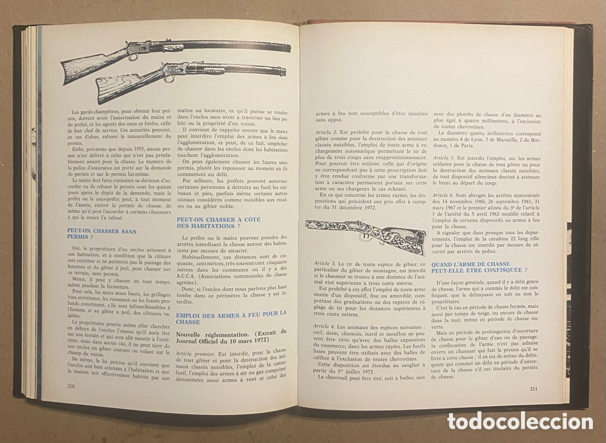 Libros: GUIDE DE LA CHASSE. MARCEL ROUCAUTE. &Eacute;DITIONS DE LA COURTILLE 1973. - Foto 9