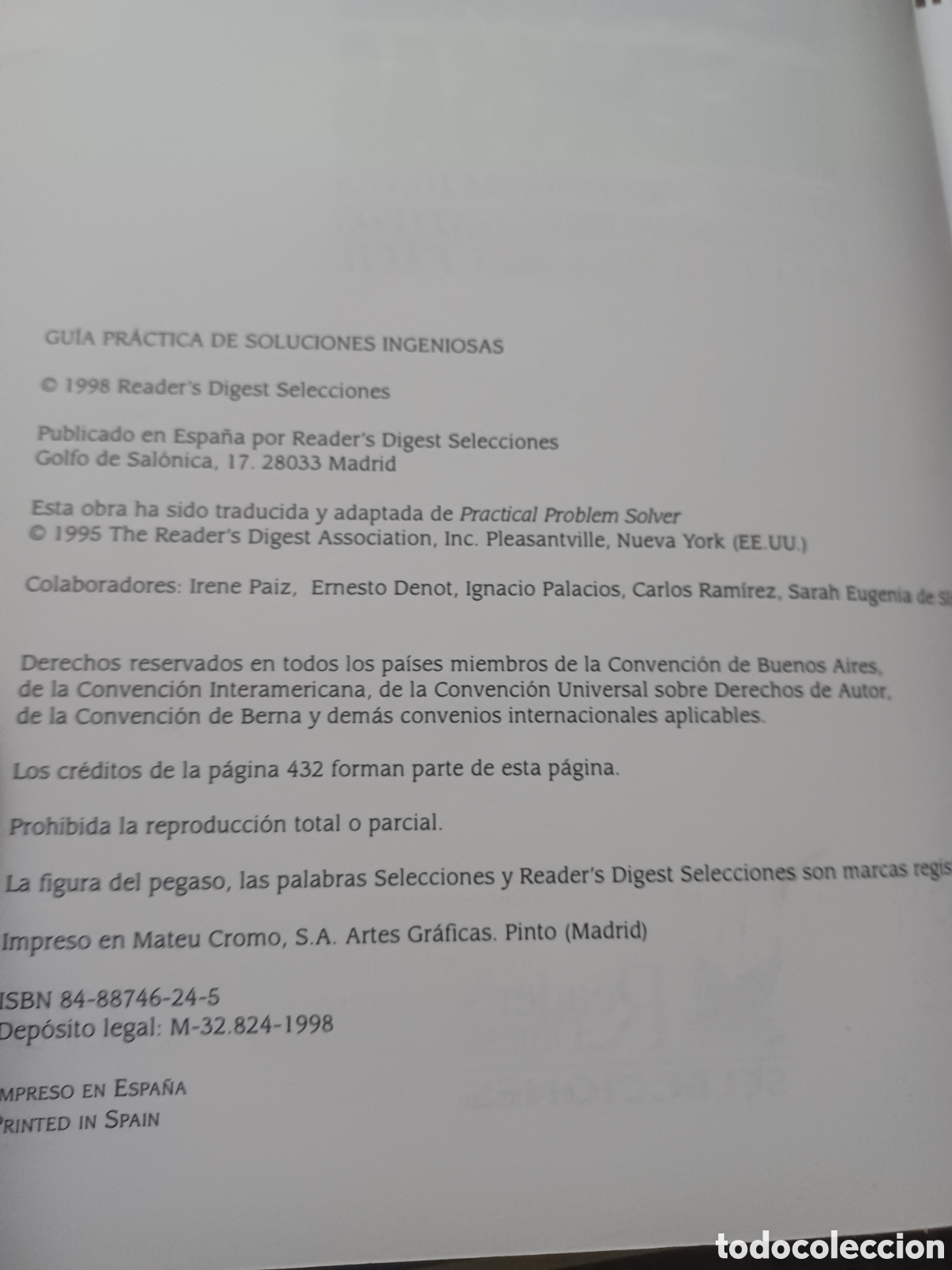 Libros: Barybook 194. Gu&iacute;a pr&aacute;ctica de soluciones ingeniosas Readers Digest - Foto 3
