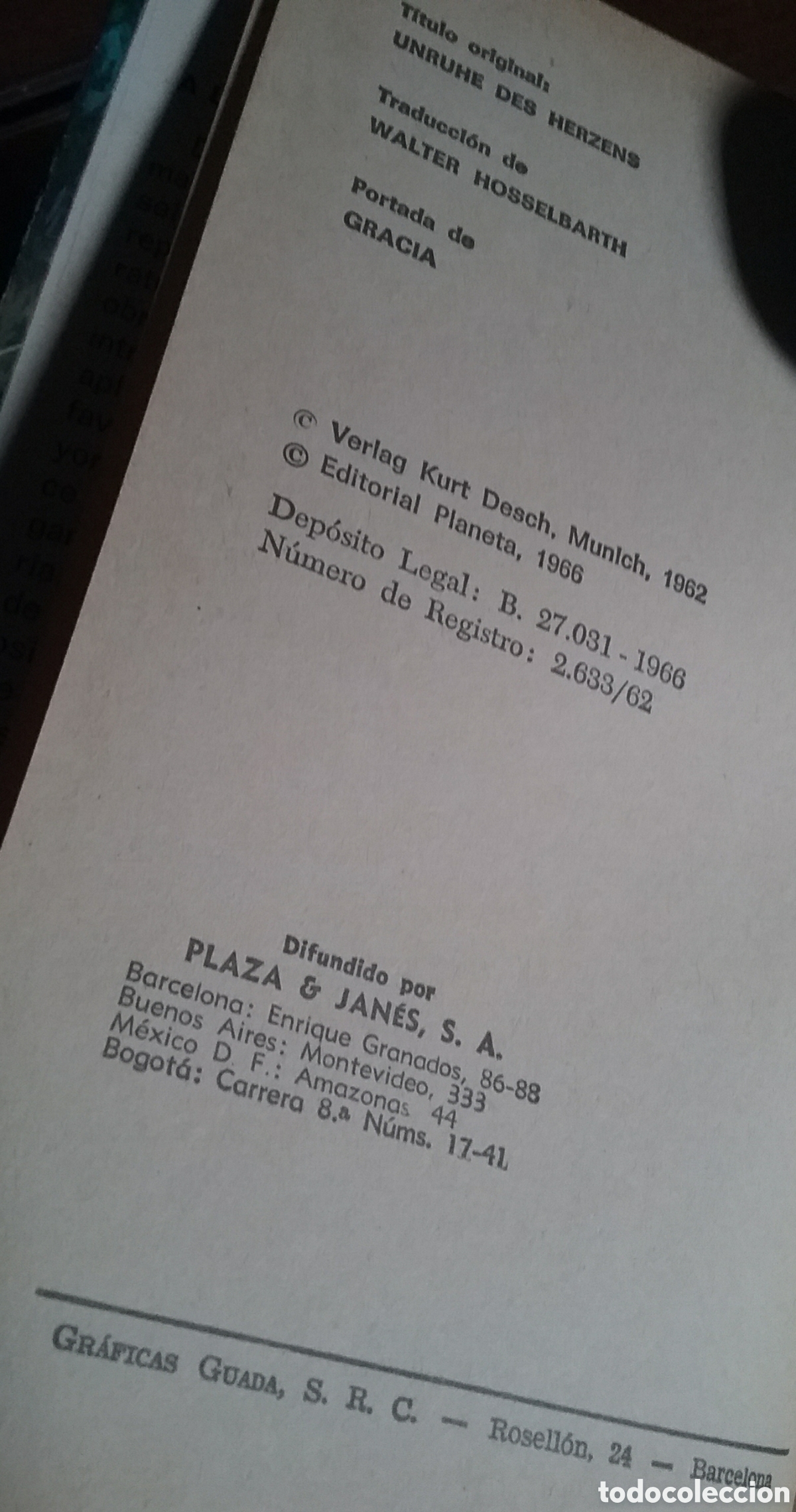 Libros: INQUIETUD DEL CORAZ&Oacute;N. JOE LEDERER.EDITORIAL PLANETA 1966 - Foto 7
