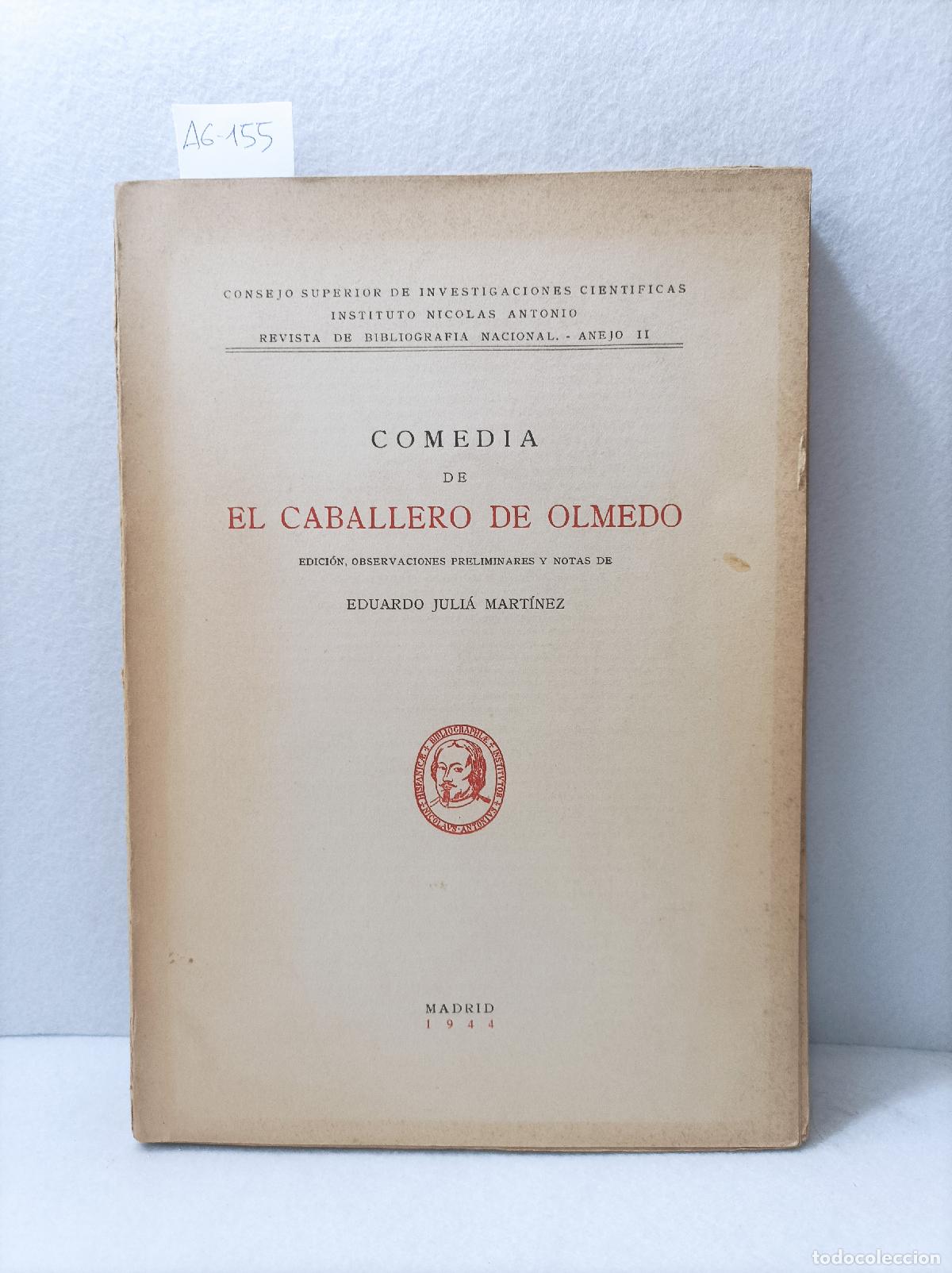 Libros: VEGA, De Lope: - Comedia de el caballero de Olmeda. - Foto 1