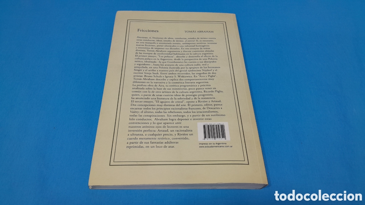 Libros: FRICCIONES - TOM&Aacute;S ABRAHAM - EDITORIAL SUDAMERICANA - Foto 5
