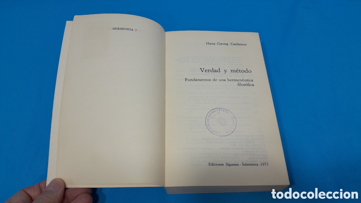 Libros: VERDAD Y M&Eacute;TODO - HANS GEORG GADAMER - Foto 2