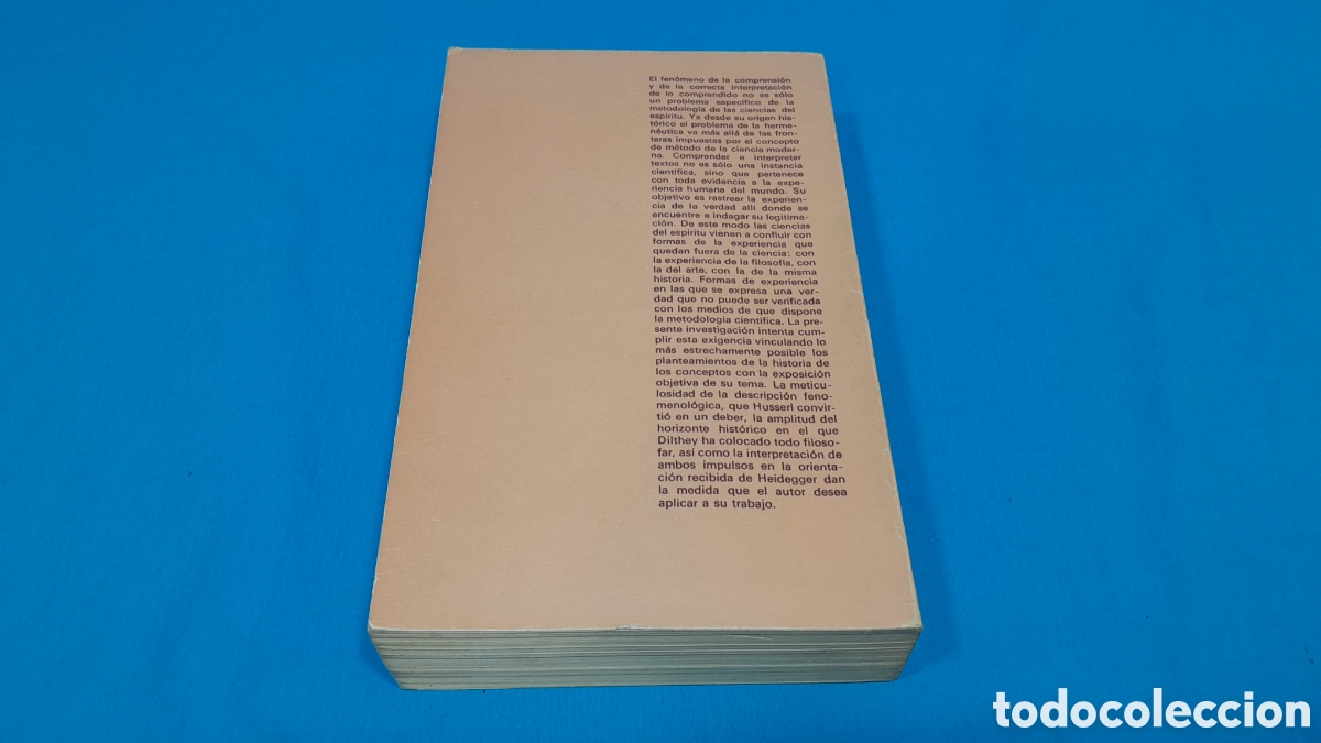 Libros: VERDAD Y M&Eacute;TODO - HANS GEORG GADAMER - Foto 5
