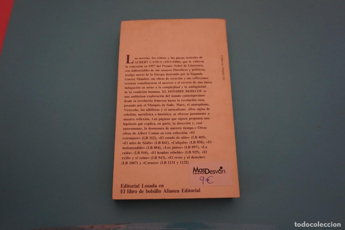 Libros: AR10B/ EL HOMBRE REBELDE - ALBERT CAMUS / ALIANZA EDITORIAL - Foto 5