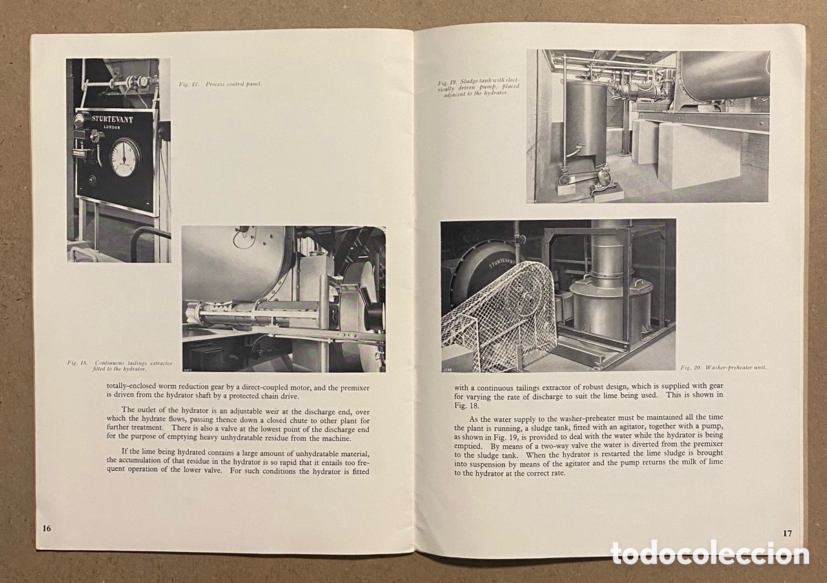 Libros: LIME HYDRATING (KNIBBS PROCESS). STURTEVANT ENGINEERING CO. LTD. LONDON (1956). - Foto 5
