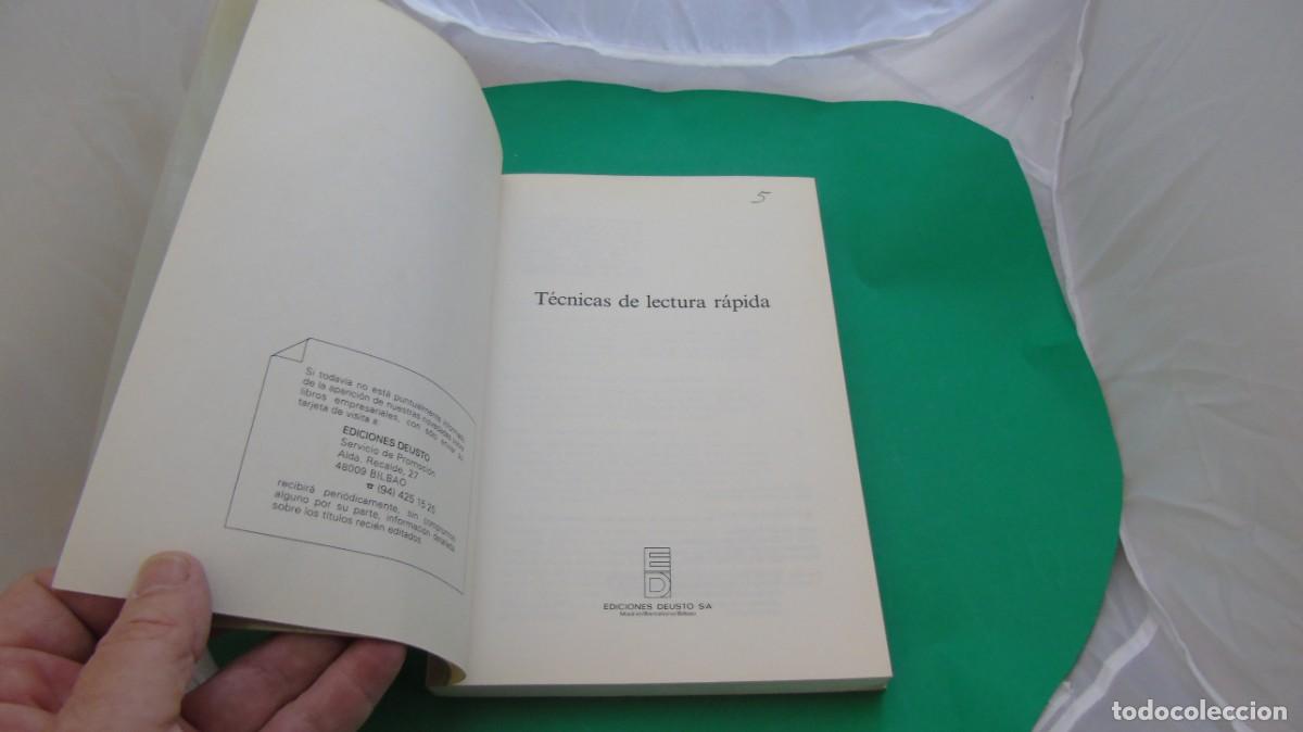Libros: AMF-32H/ TECNICAS DE LECTURA RAPIDA - BIBLIOTECA DEUSTO - Foto 2