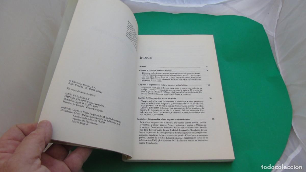 Libros: AMF-32H/ TECNICAS DE LECTURA RAPIDA - BIBLIOTECA DEUSTO - Foto 3
