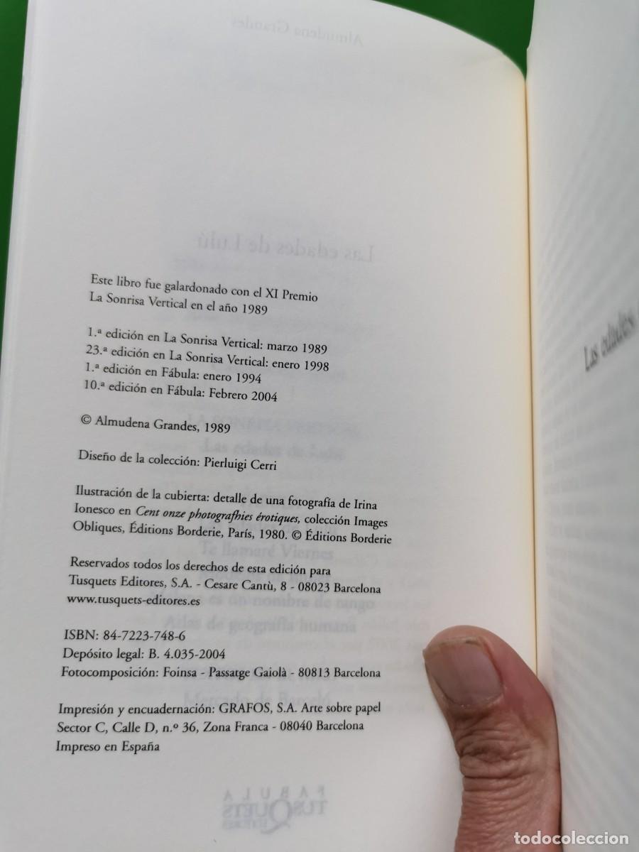 Libros: LAS EDADES DE LUL&Uacute;. ALMUDENA GRANDES - Foto 3