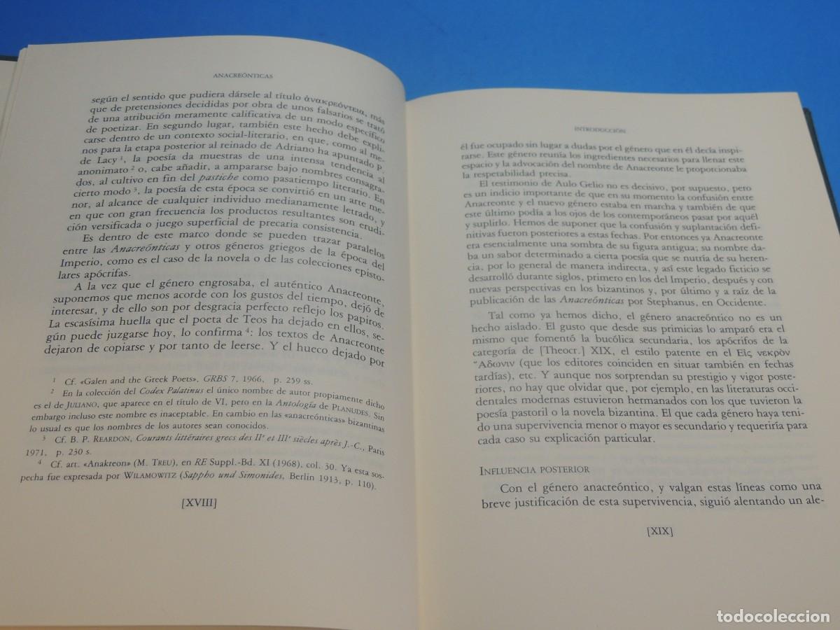 Libros: ANACRE&Oacute;NTICAS.- ANACREONTE - Foto 6
