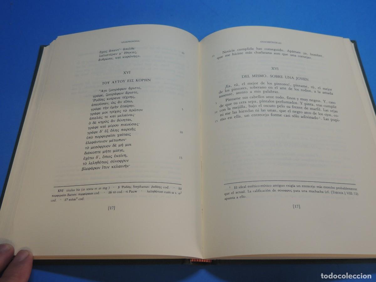 Libros: ANACRE&Oacute;NTICAS.- ANACREONTE - Foto 12