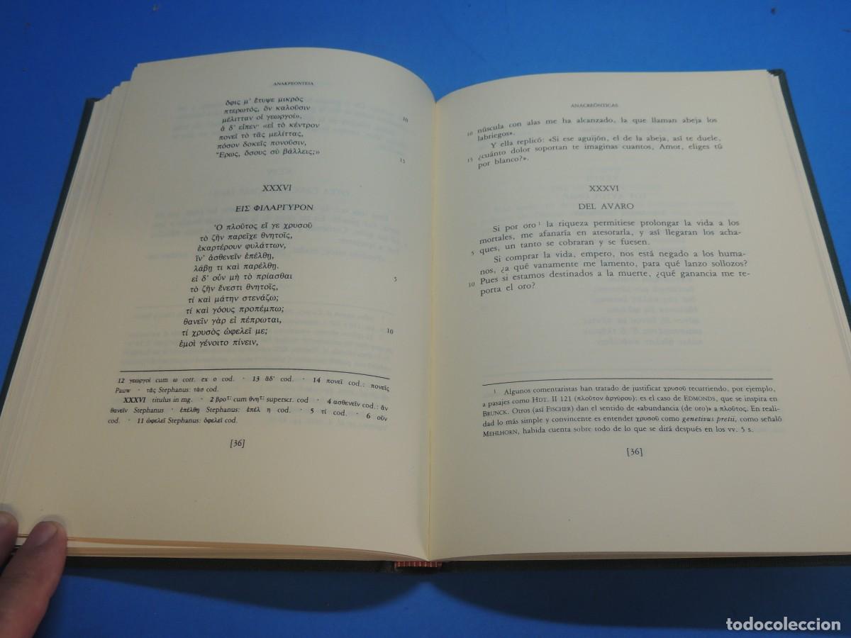 Libros: ANACRE&Oacute;NTICAS.- ANACREONTE - Foto 14