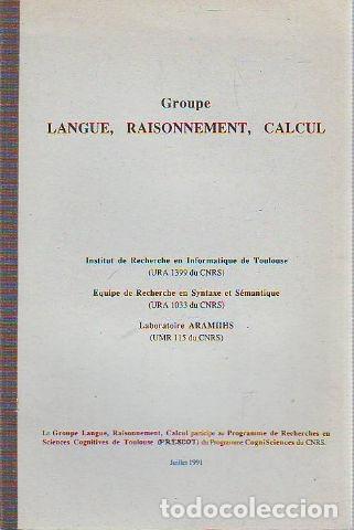 Libros: GROUPE LANGUE, RAISONNEMENT, CALCUL. - - Foto 1