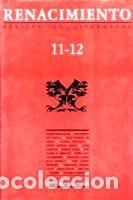 Libros: RENACIMIENTO N&ordm; 11-12. REVISTA DE LITERATURA. - VV.AA.