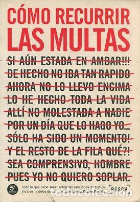 Libros: COMO RECURRIR LAS MULTAS. - ORENES BASTIDA, Juan Manuel. - Foto 1