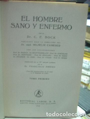 Libros: EL HOMBRE SANO Y ENFERMO. - BOCK Dr. C.E. - Foto 1
