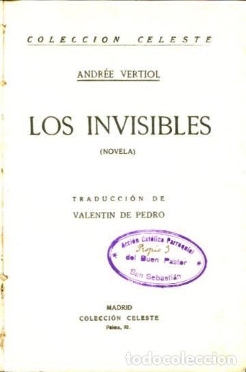 Libros: LOS INVISIBLES. - VERTIOL Andree. - Foto 1