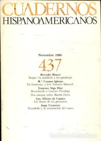 Libros: CUADERNOS HISPANOAMERICANOS 437. - - Foto 1