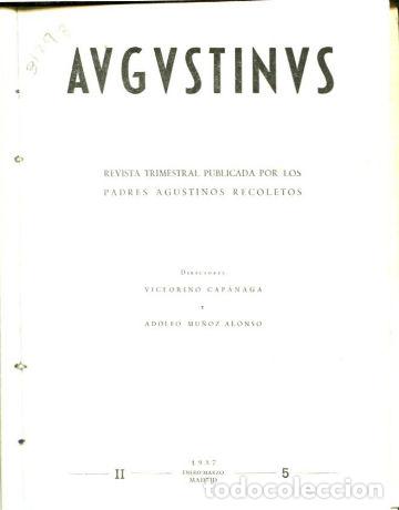 Libri di seconda mano: AUGUSTINUS. REVISTA TRIMESTRAL POR LOS PADRES AGUSTINOS RECOLETOS. A&Ntilde;O II, 1957. -