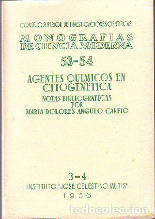 Libros: AGENTES QU&Iacute;MICOS EN CITOGEN&Eacute;TICA. - ANGULO CARPIO Mar&iacute;a Dolores. - Foto 1