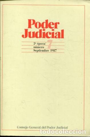 Libros: PODER JUDICIAL. 2&ordm; EPOCA NUMERO 7. SEPTIEMBRE 1987. - - Foto 1