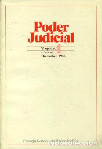 Libros: PODER JUDICIAL. 2&ordm; EPOCA NUMERO 4. DICIEMBRE 1986. - - Foto 1