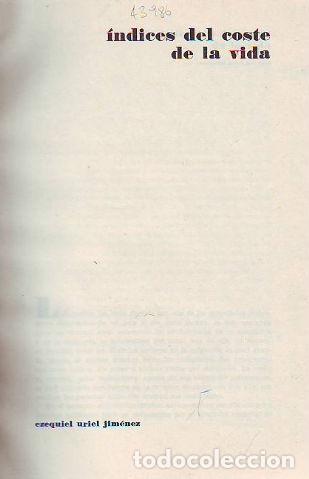 Libros: INDICE DEL COSTE DE LA VIDA. - URIEL JIMENEZ Enrique.