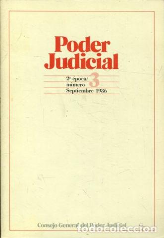 Libros: PODER JUDICIAL. 2&ordm; EPOCA NUMERO 3. SEPTIEMBRE 1986. - - Foto 1