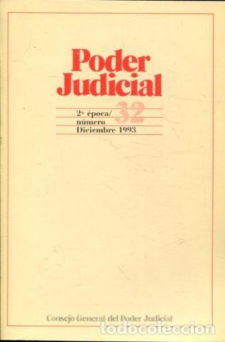 Libros: PODER JUDICIAL. 2&ordm; EPOCA NUMERO 32. DICIEMBRE 1993. - - Foto 1