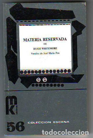 Libros: MATERIA RESERVADA. - WHITEMORE Hugh. - Foto 1