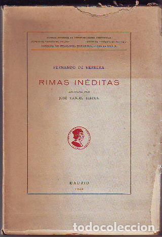 Libros: RIMAS INEDITAS. - HERRERA Fernando de. - Foto 1