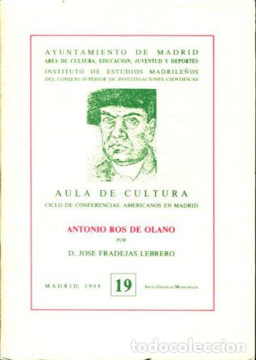 Libros: ANTONIO ROS DE OLANO. - FRADEJAS LEBRERO Jose. - Foto 1