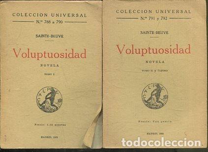 Libros: VOLUPTUOSIDAD II TOMOS. - SAINTE-BEUVE - Foto 1