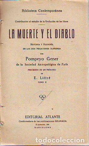 Libros: LA MUERTE Y EL DIABLO. TOMO II. - GENER Pompeyo. - Foto 1