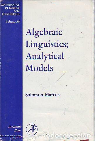 Libros: ALGEBRAIC LINGUISTICS; ANALYTICAL MODELS. - MARCUS Solomon. - Foto 1